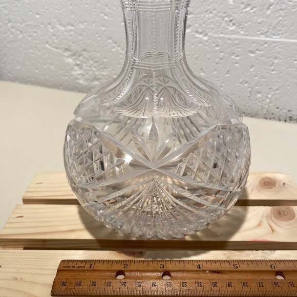 Antique American Rock Crystal Brilliant Cut Glass Vase - Picture 8 of 9